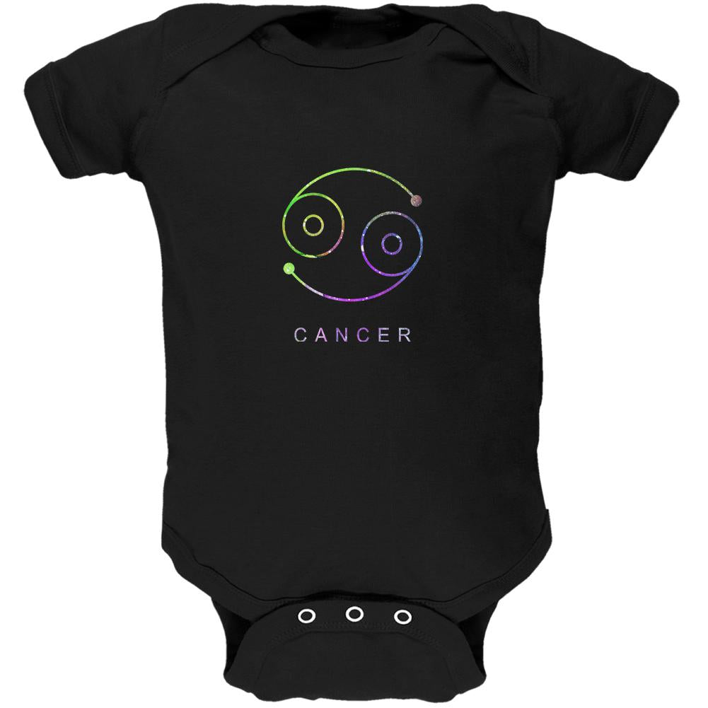 Sacred Zodiac Cancer Soft Baby One Piece Baby One Piece Old Glory 0-3M Black