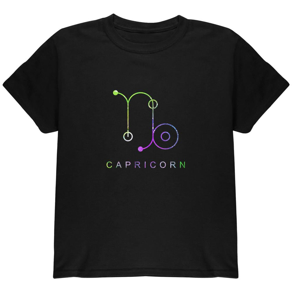 Sacred Zodiac Capricorn Youth T Shirt Youth T-Shirts Old Glory LG Black