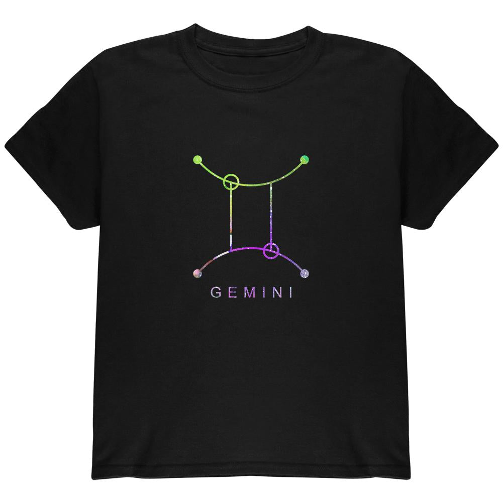 Sacred Zodiac Gemini Youth T Shirt Youth T-Shirts Old Glory LG Black