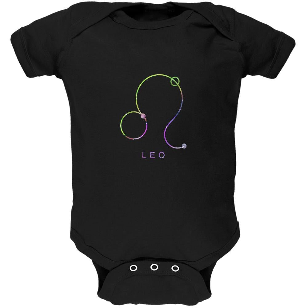Sacred Zodiac Leo Soft Baby One Piece Baby One Piece Old Glory 0-3M Black