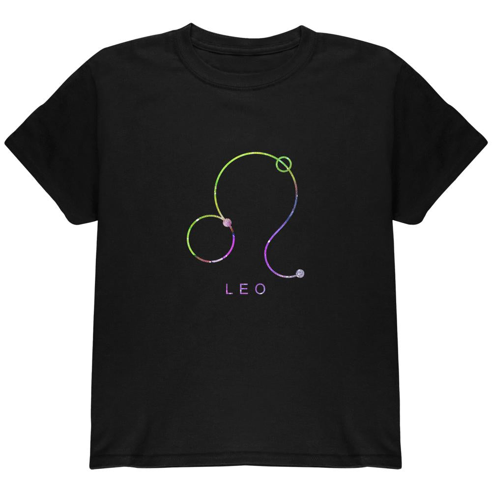 Sacred Zodiac Leo Youth T Shirt Youth T-Shirts Old Glory LG Black