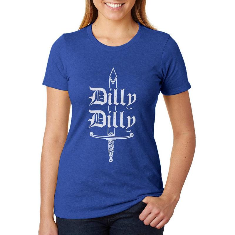 Dilly Dilly Sword Olde English Juniors Soft Heather T Shirt Juniors T-Shirts Old Glory 2XL Blue
