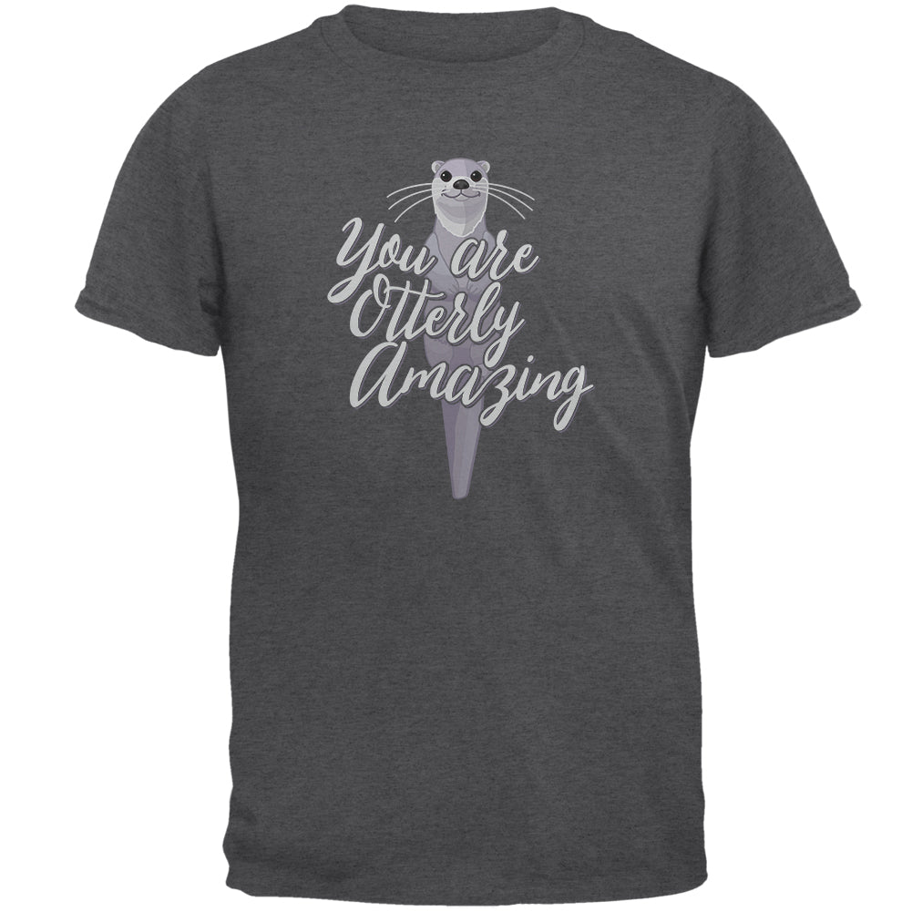 You are Otterly Utterly Amazing Pun Mens T Shirt Men's T-Shirts Old Glory 2XL Dark Heather