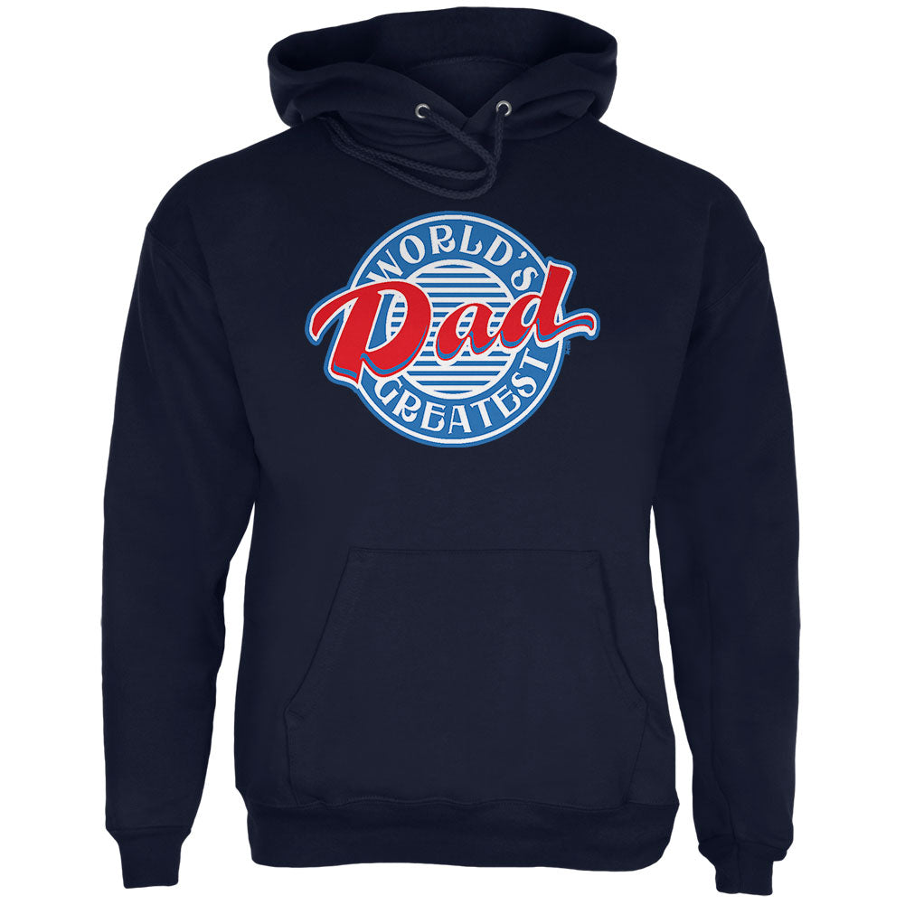 World's Greatest Dad Circle Mens Hoodie Men's Hoodies Father's Day 2XL Navy