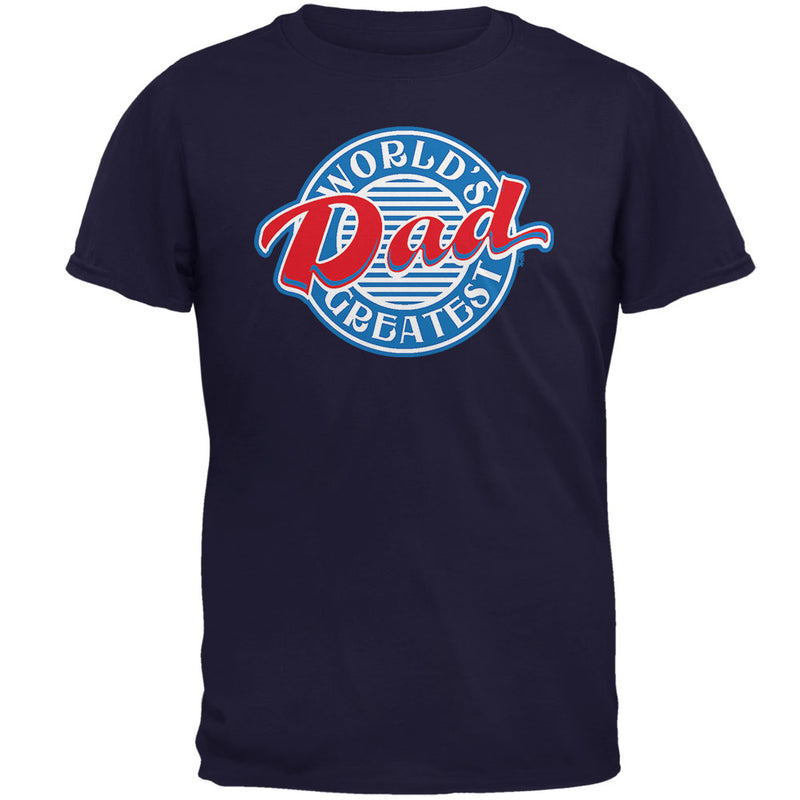 World's Greatest Dad Circle Mens T Shirt Men's T-Shirts Father's Day 2XL Navy