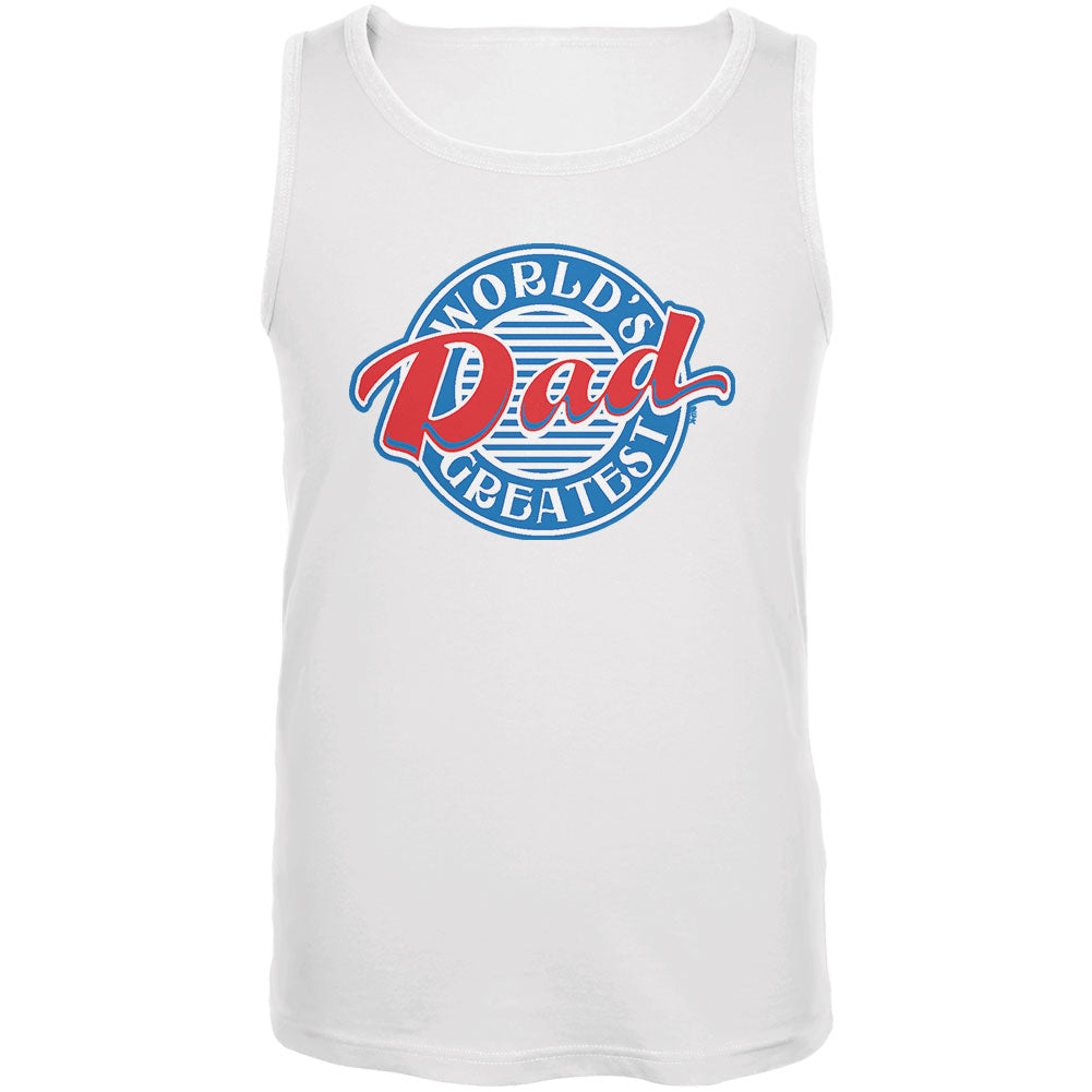 World's Greatest Dad Circle Mens Tank Top Men's Tank Tops Father's Day 2XL White