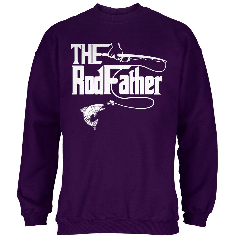 Father's Day Rod Father Fishing Mens Sweatshirt Men's Sweatshirts Old Glory 2XL Purple