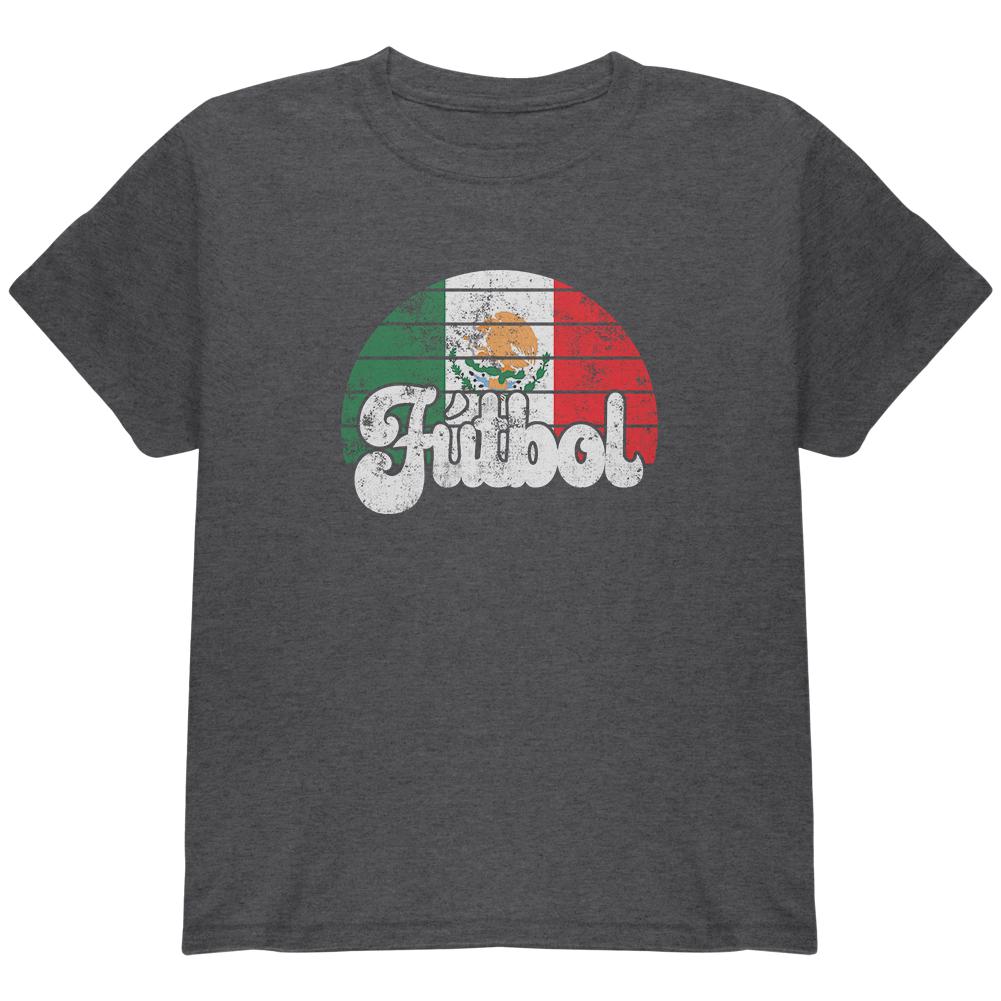 World Cup Mexico Futbol Football Soccer Youth T Shirt Youth T-Shirts Old Glory LG Grey