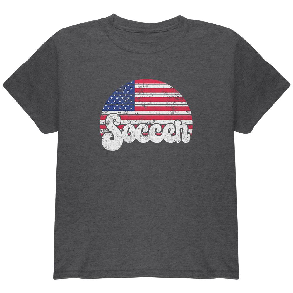 World Cup United States Football Soccer Youth T Shirt Youth T-Shirts Old Glory LG Grey
