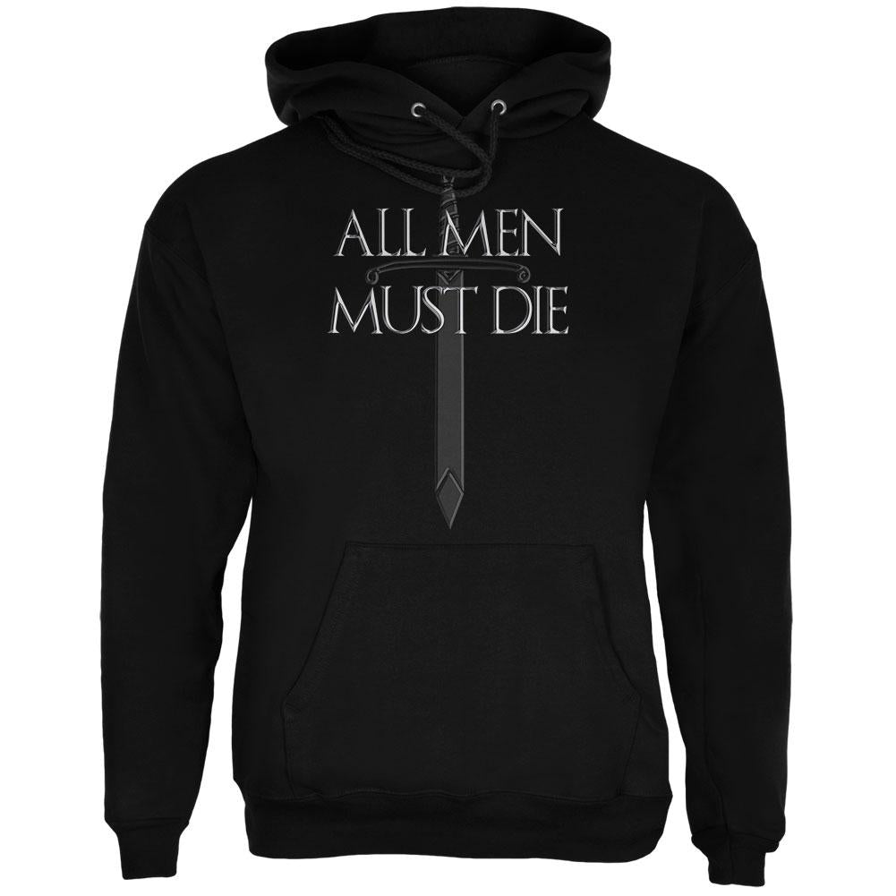 All Men Must Die Medieval Sword Mens Hoodie Men's Hoodies Old Glory SM Black