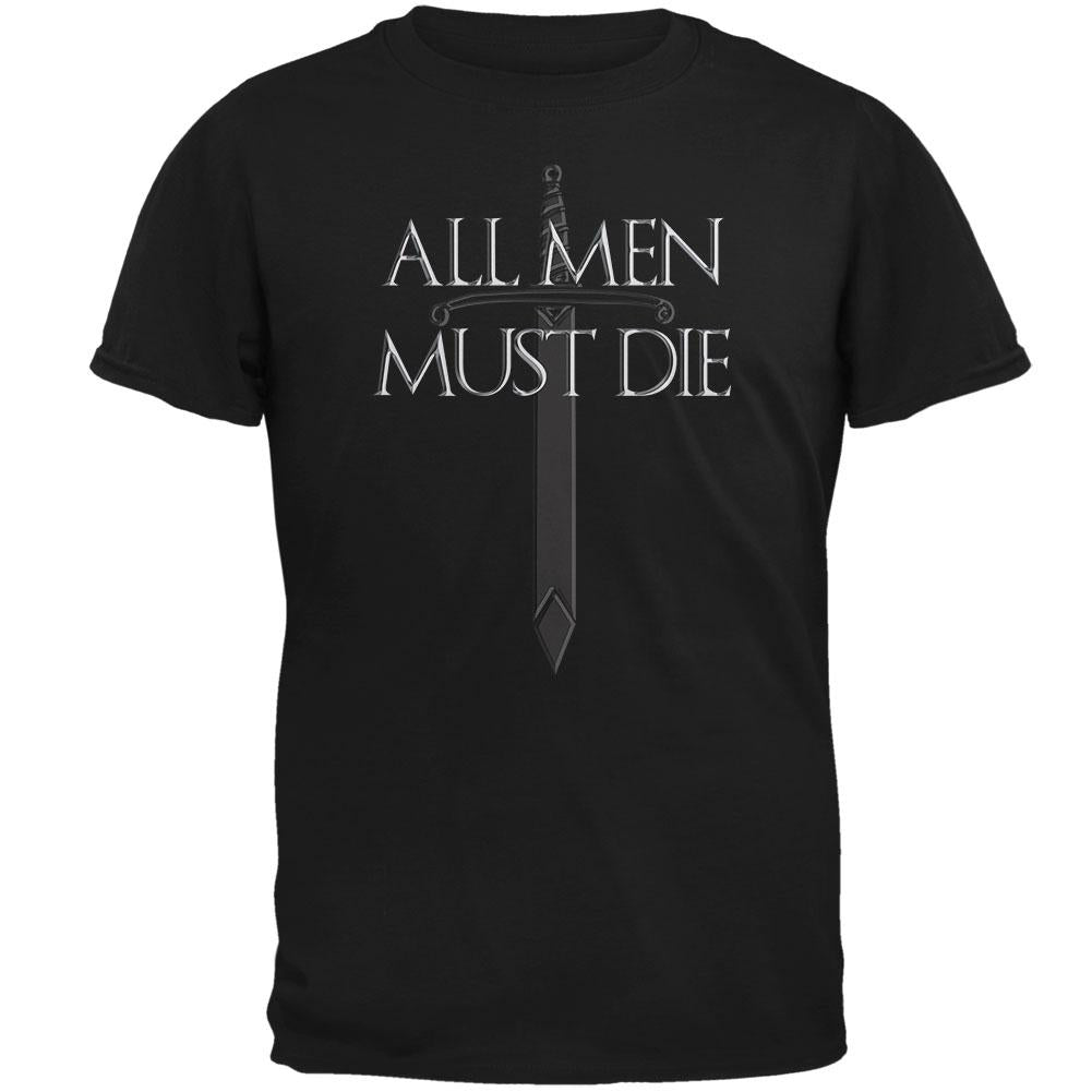 All Men Must Die Medieval Sword Mens T Shirt Men's T-Shirts Old Glory 2XL Black