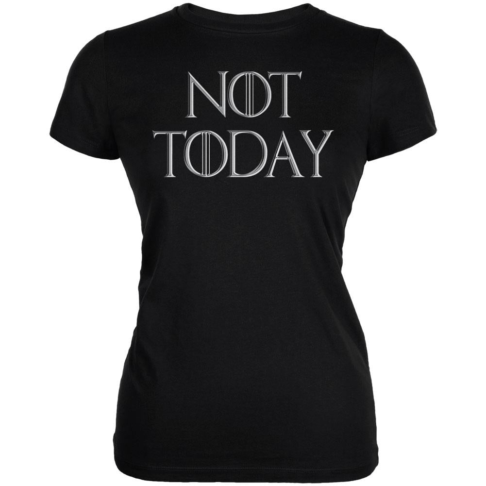 Not Today Procrastinate Death Juniors Soft T Shirt Juniors T-Shirts Old Glory 2XL Black