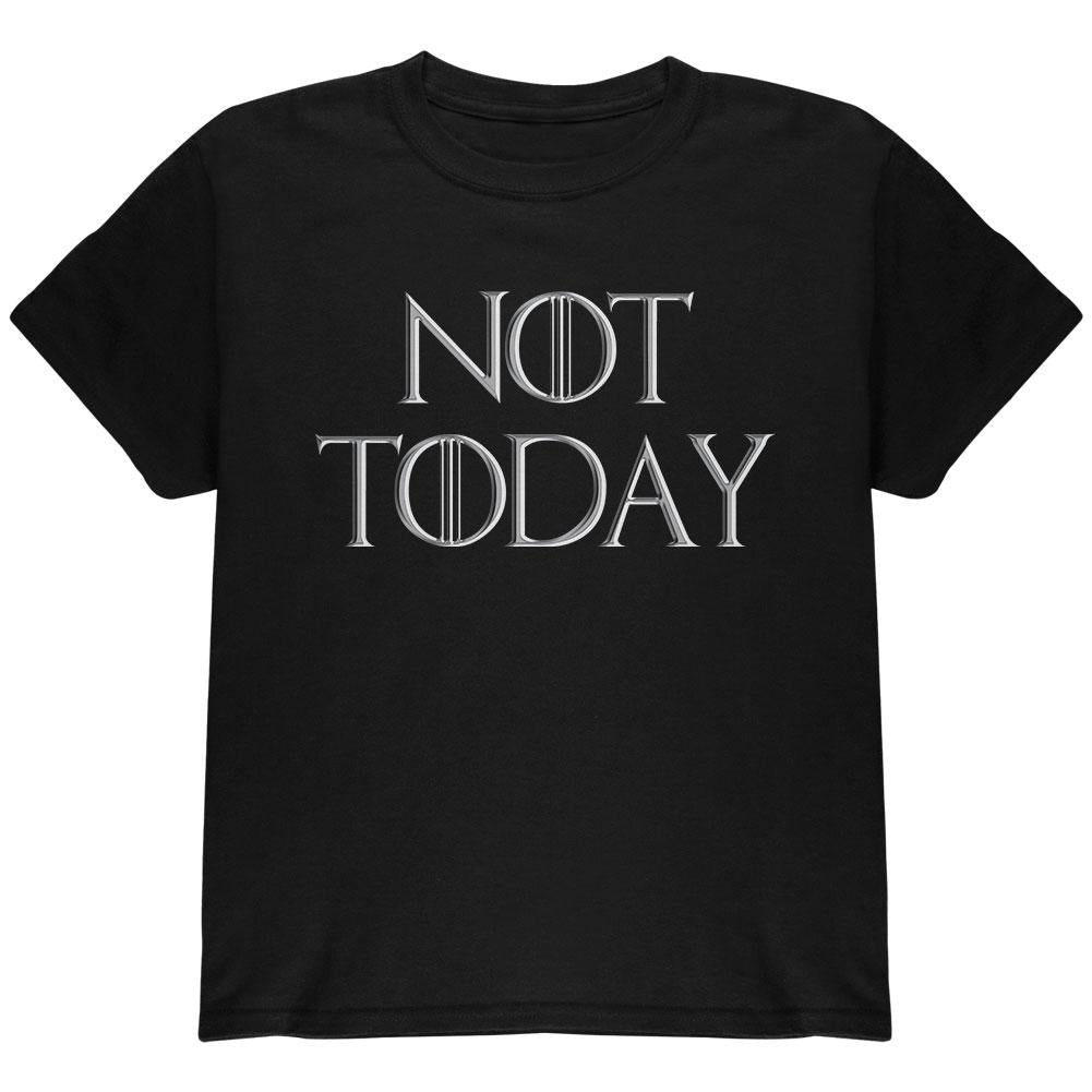 Not Today Procrastinate Death Youth T Shirt Youth T-Shirts Old Glory LG Black