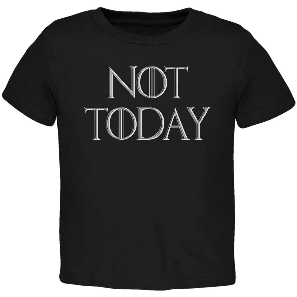 Not Today Procrastinate Death Toddler T Shirt Toddler T-Shirts Old Glory 2T Black