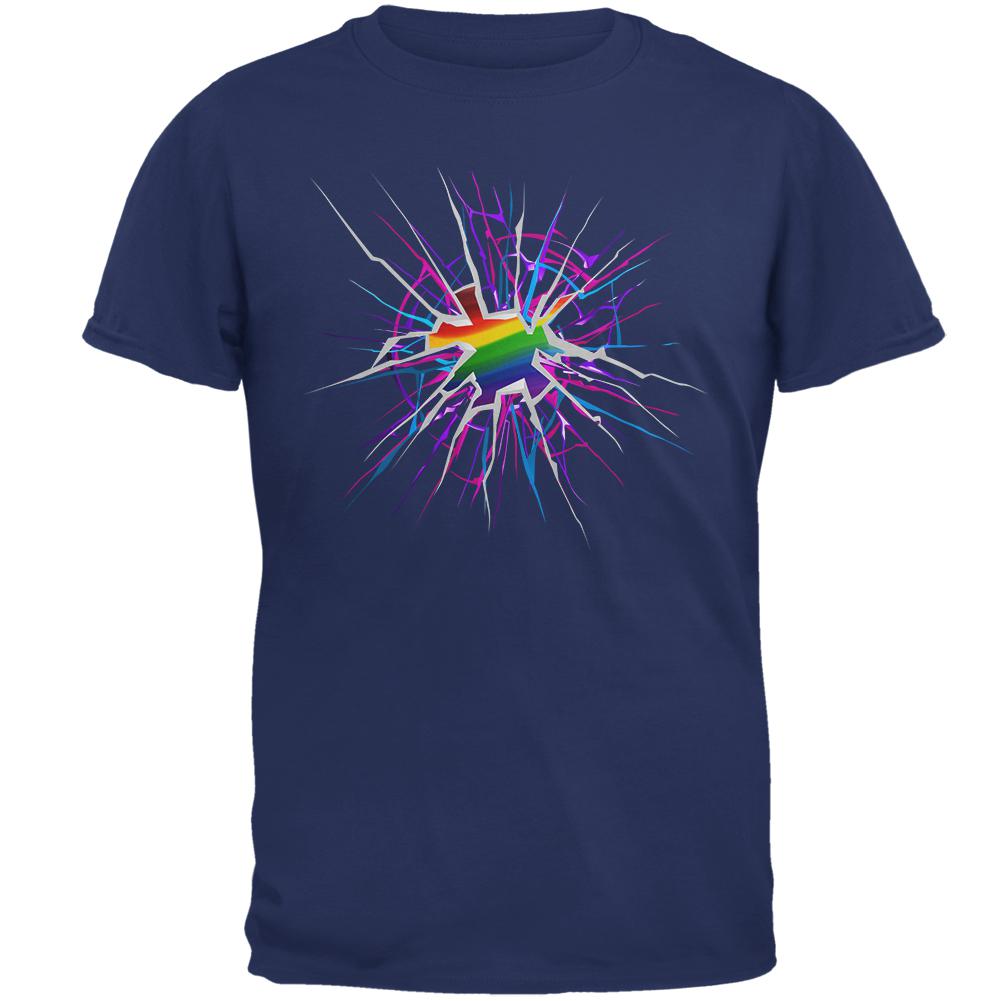 LGBT Trans Breaking Through Barriers Mens T Shirt Men's T-Shirts Old Glory 2XL Blue
