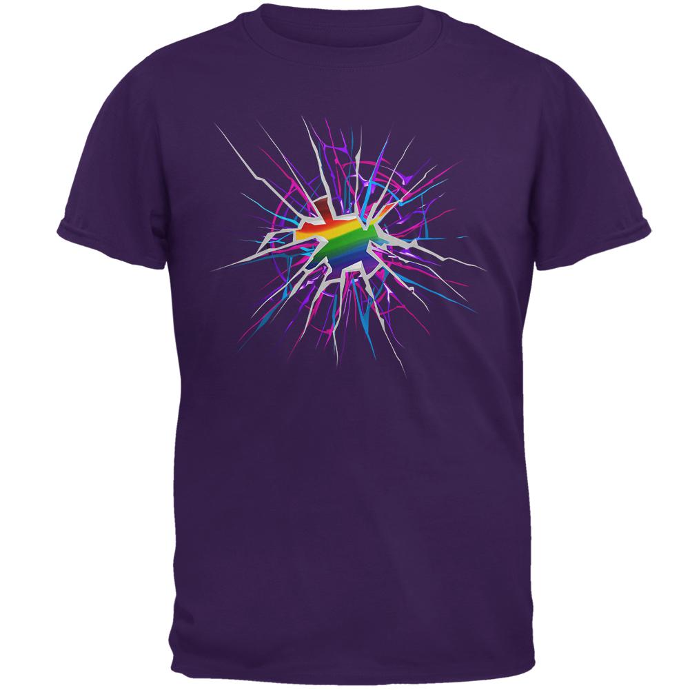 LGBT Trans Breaking Through Barriers Mens T Shirt Men's T-Shirts Old Glory 2XL Purple