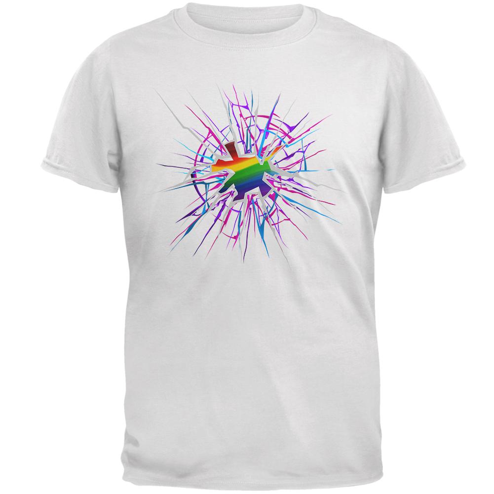 LGBT Trans Breaking Through Barriers Mens T Shirt Men's T-Shirts Old Glory 2XL White