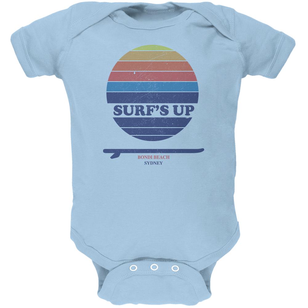Surf's Up Bondi Beach Sydney Australia Soft Baby One Piece Baby One Piece Old Glory 0-3M Blue