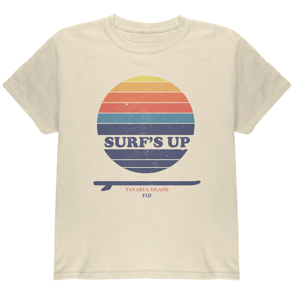 Surf's Up Tavarua Island Fiji Youth T Shirt Youth T-Shirts Old Glory YLG Natural