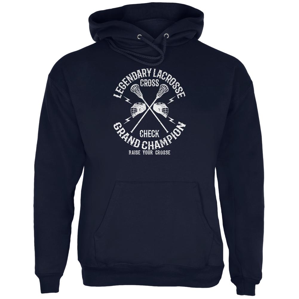 Lacrosse Cross Check Champion Mens Hoodie Men's Hoodies Old Glory 2XL Navy