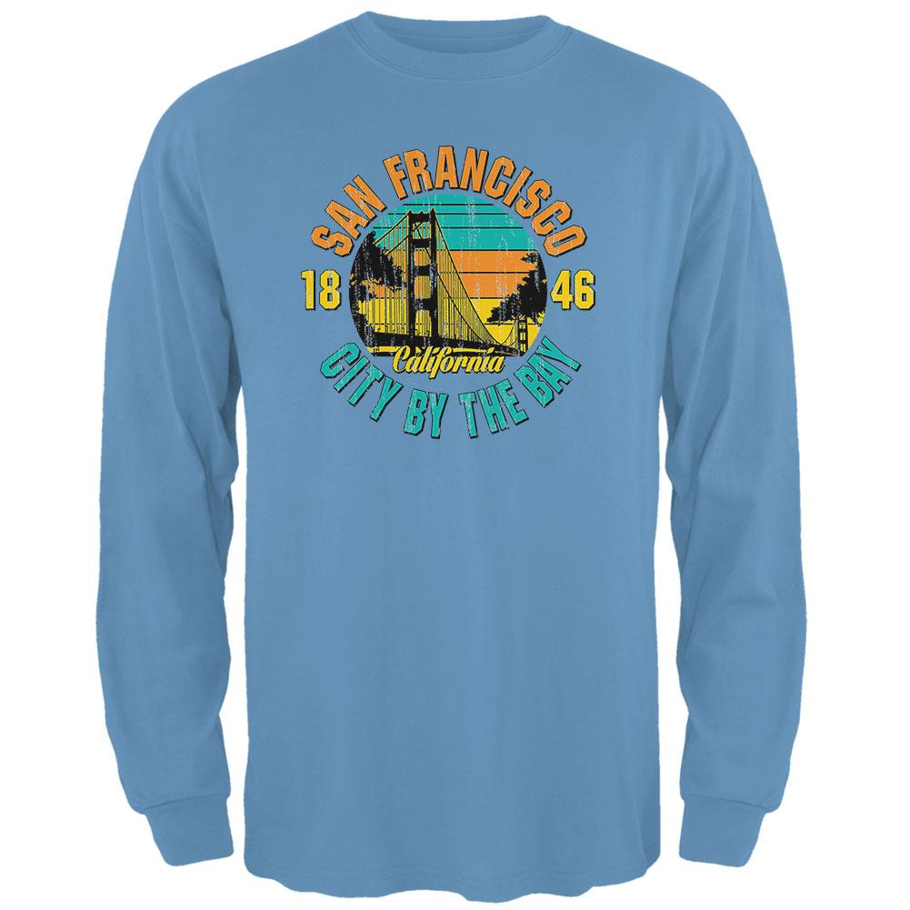 Bridge San Francisco California Mens Long Sleeve T Shirt Men's Long Sleeves Old Glory 2XL Blue