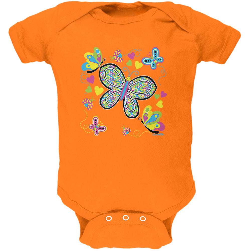 Butterflies Soft Baby One Piece Baby One Piece Old Glory 24M Orange
