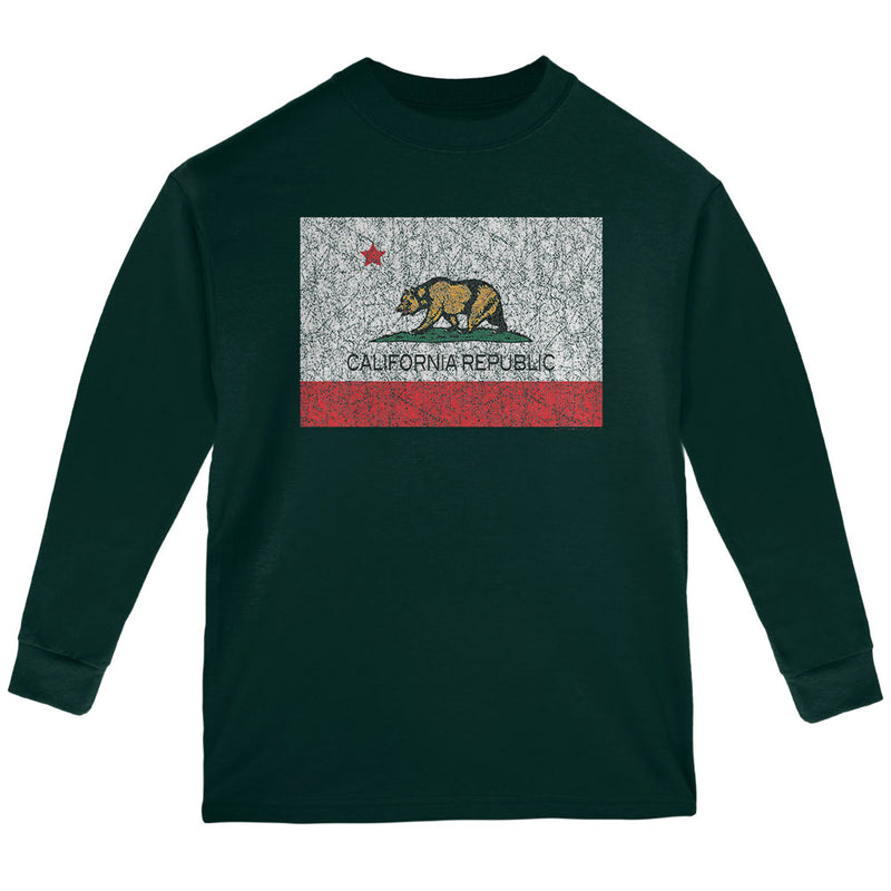 Bear California Republic Youth Long Sleeve T Shirt Youth Long Sleeves Old Glory YLG Green