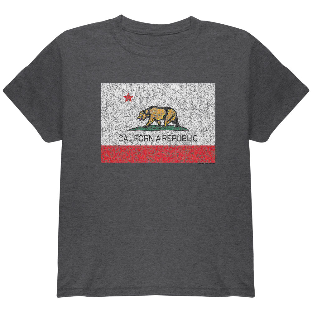 Bear California Republic Youth T Shirt Youth T-Shirts Old Glory YLG Grey