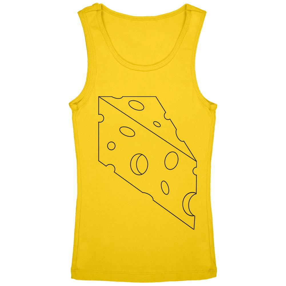 Halloween Swiss Cheese Food Costume Youth Girls Tank Top Youth Tank Tops Old Glory LG Yellow