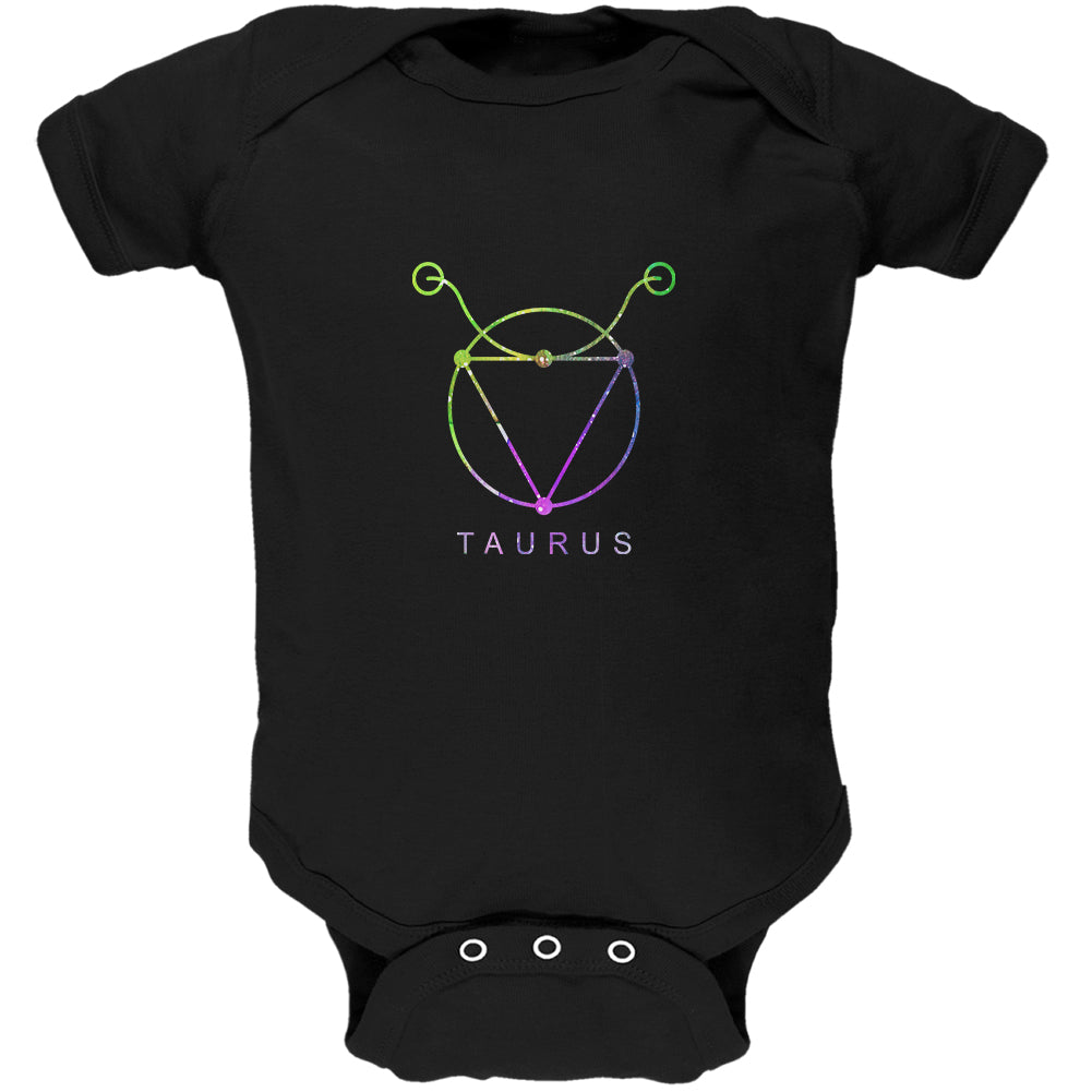 Sacred Zodiac Taurus Soft Baby One Piece Baby One Piece global 0-3M Black