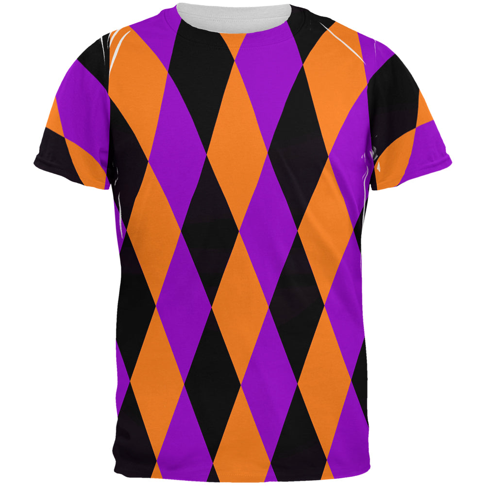 Halloween Court Jester Costume All Over Mens T Shirt Men's T-Shirts Old Glory 2XL Multi