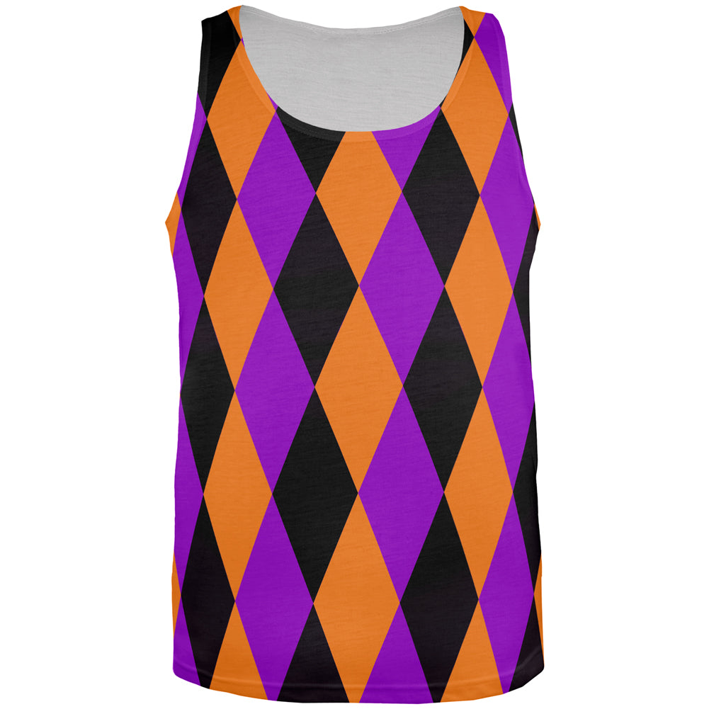 Halloween Court Jester Costume All Over Mens Tank Top Men's Tank Tops Old Glory 2XL Multi