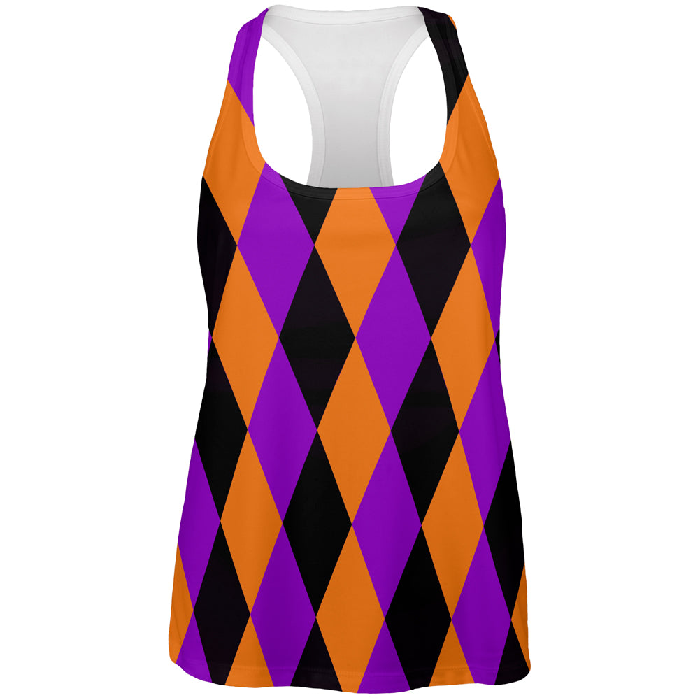 Halloween Court Jester Costume All Over Womens Work Out Tank Top Women's Tank Tops Old Glory 2XL Multi
