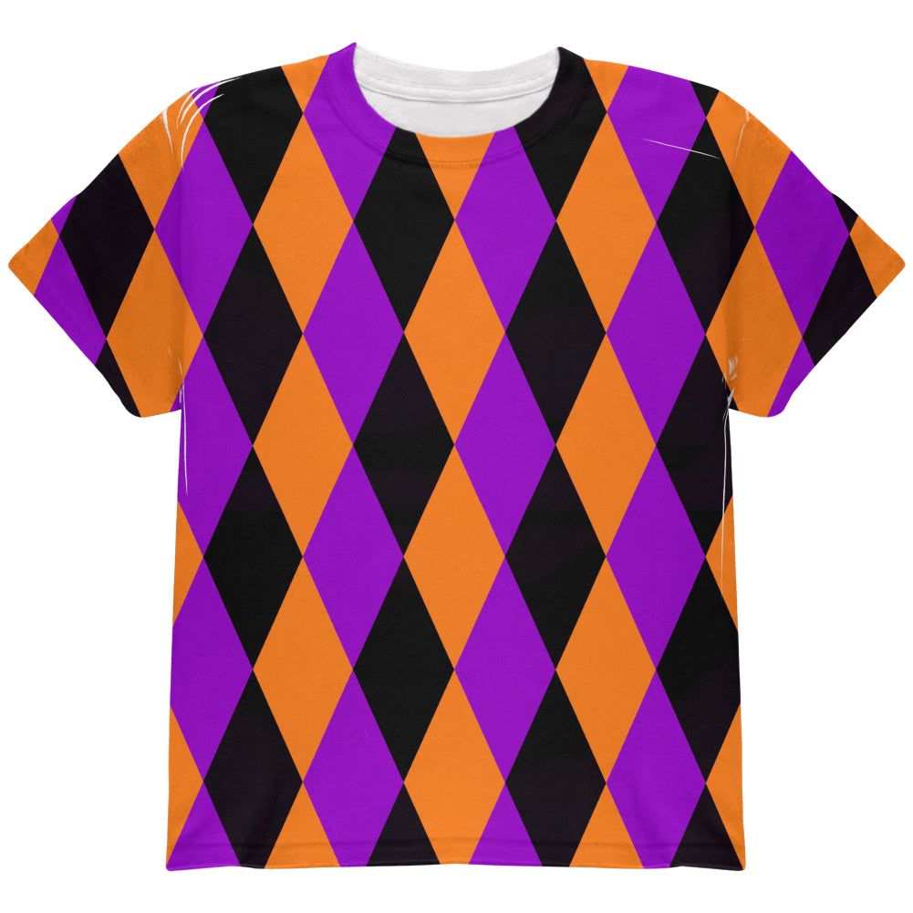 Halloween Court Jester Costume All Over Youth T Shirt Youth T-Shirts Old Glory YLG Multi