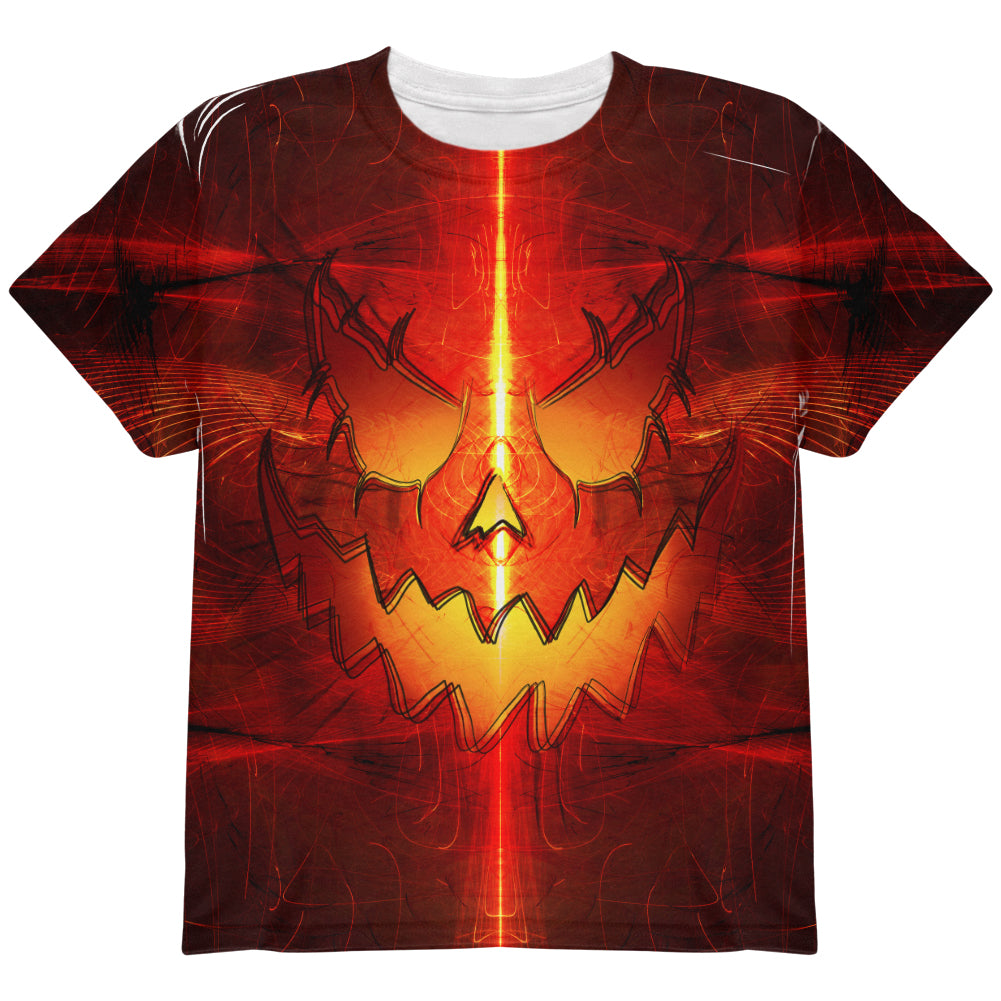 Halloween Intergalactic Pumpkin of Doom All Over Youth T Shirt Youth T-Shirts Old Glory YLG Multi