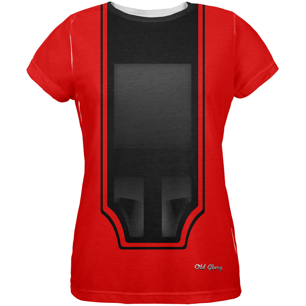 Halloween Classic Muscle Car Red Costume All Over Womens T Shirt Women's T-Shirts Old Glory LG Red