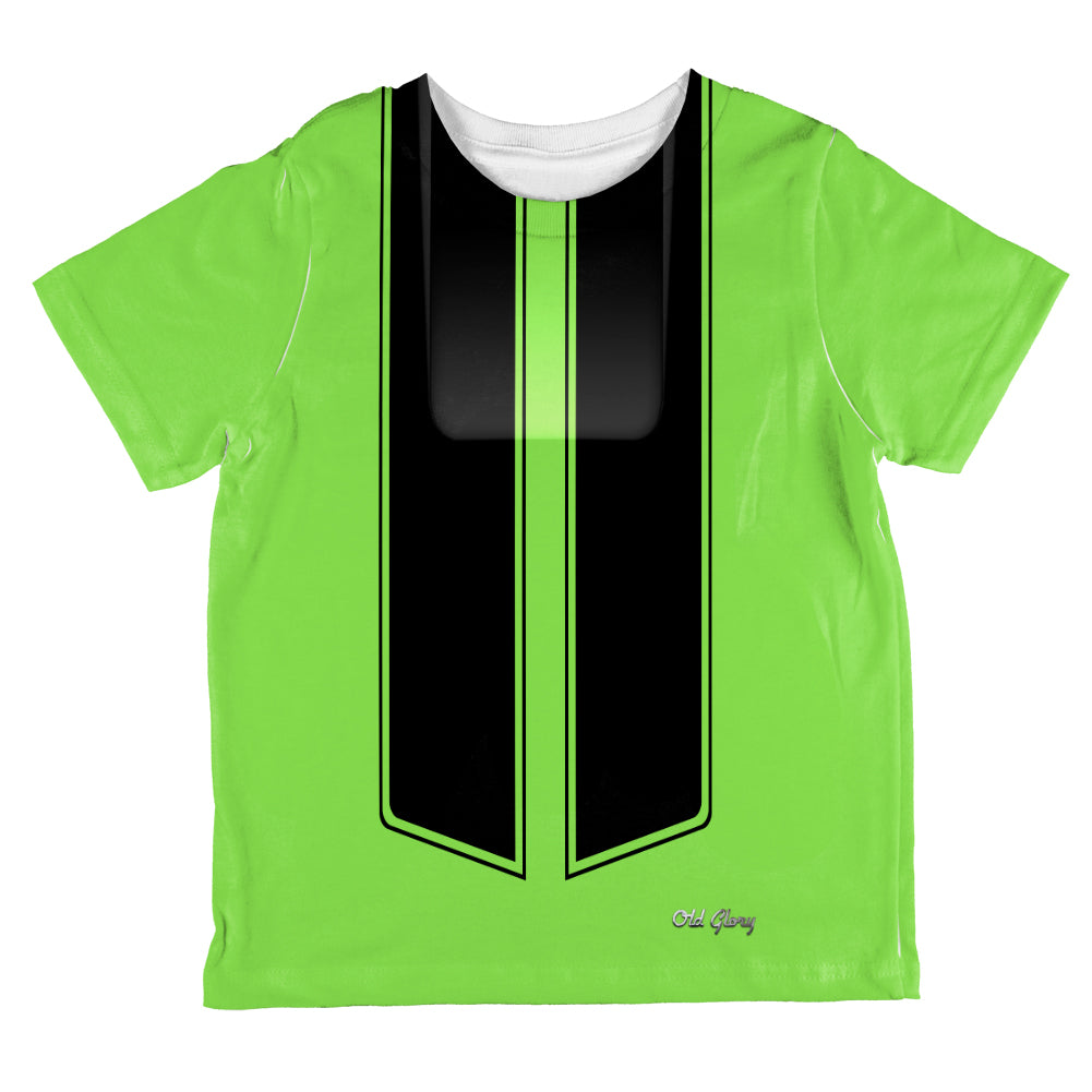 Halloween Classic Muscle Car Green Costume All Over Toddler T Shirt Toddler T-Shirts Old Glory 2T Green