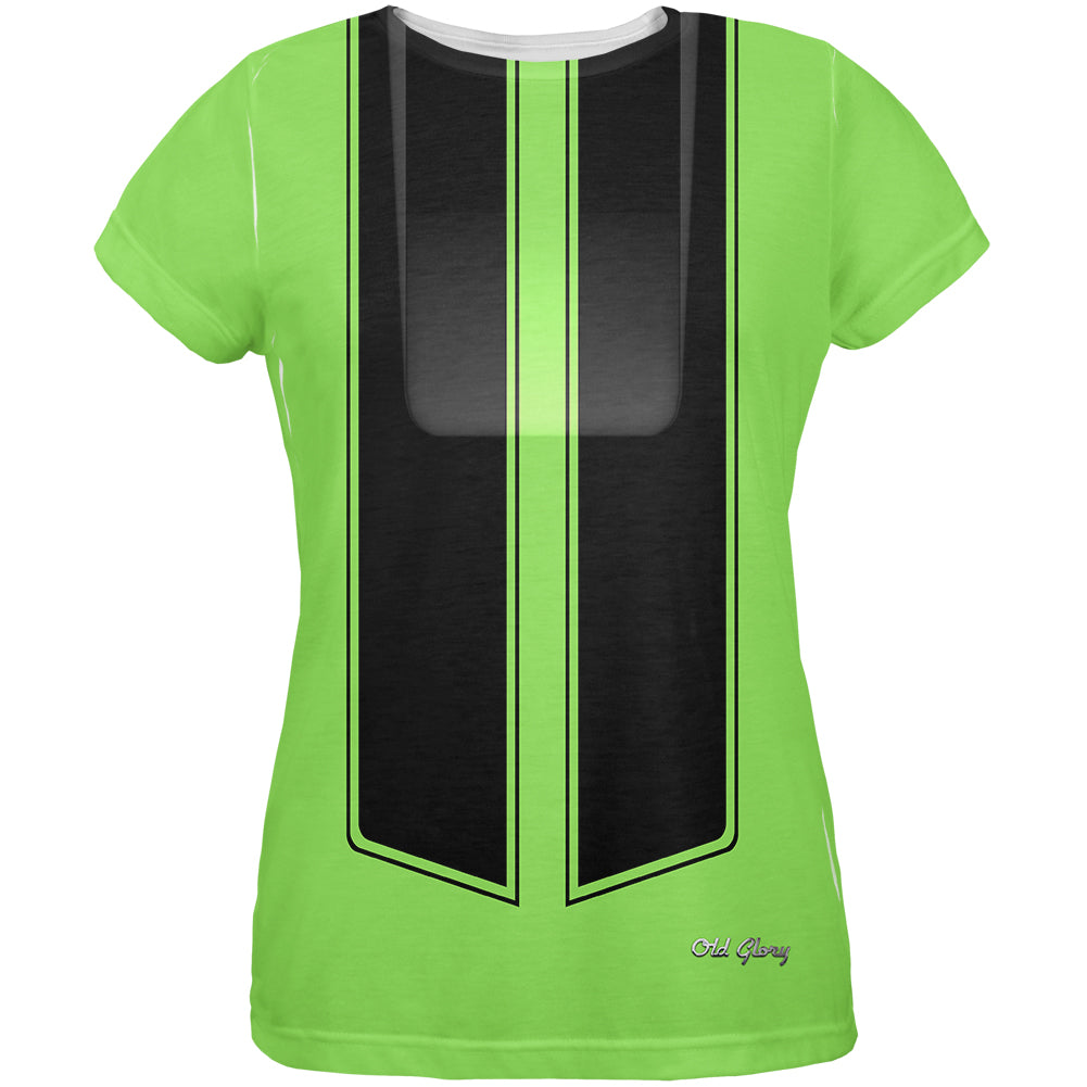 Halloween Classic Muscle Car Green Costume All Over Womens T Shirt Women's T-Shirts Old Glory LG Green