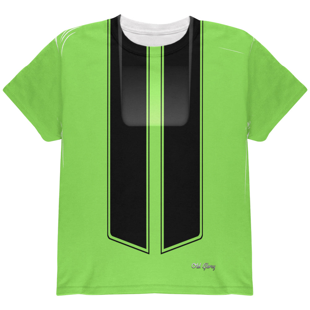 Halloween Classic Muscle Car Green Costume All Over Youth T Shirt Youth T-Shirts Old Glory YLG Green