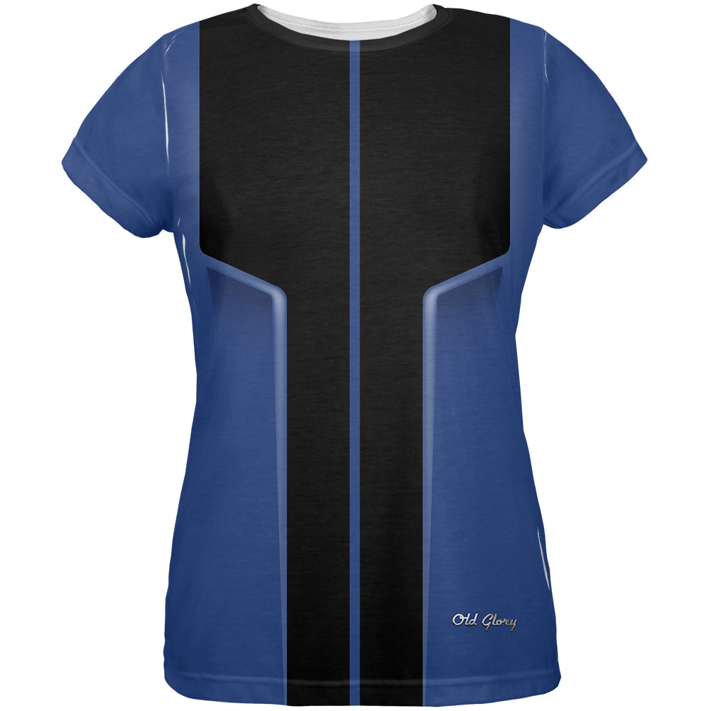 Halloween Classic Muscle Car Blue Costume All Over Womens T Shirt Women's T-Shirts Old Glory LG Blue