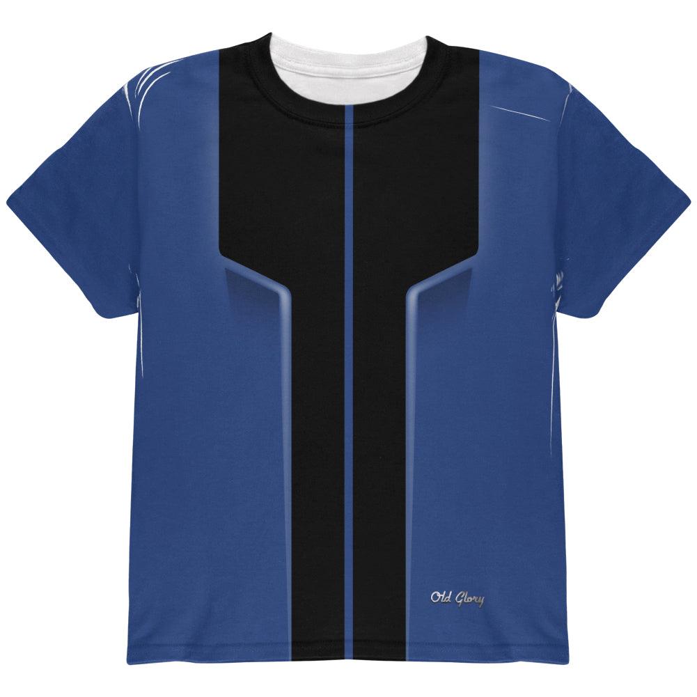 Halloween Classic Muscle Car Blue Costume All Over Youth T Shirt Youth T-Shirts Old Glory YLG Blue