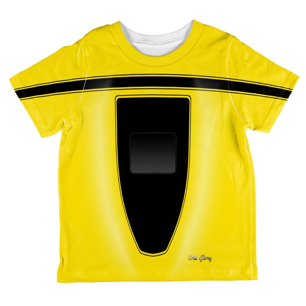 Halloween Classic Muscle Car Yellow Costume All Over Toddler T Shirt Toddler T-Shirts Old Glory 2T Yellow