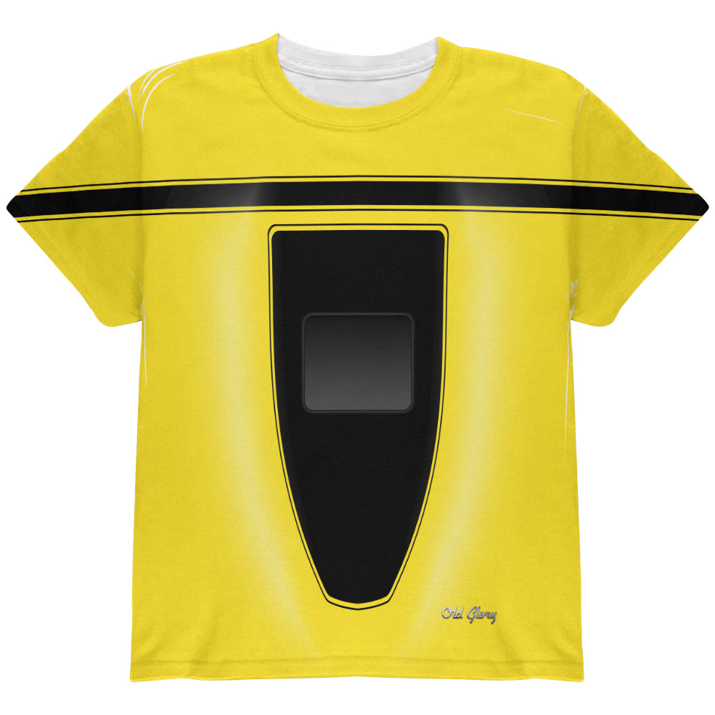 Halloween Classic Muscle Car Yellow Costume All Over Youth T Shirt Youth T-Shirts Old Glory YLG Yellow