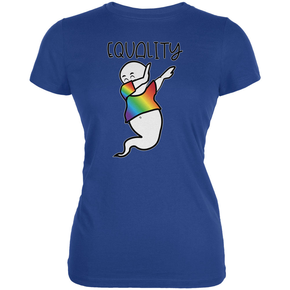 LGBTQ Dabbing Gay Ghost Pride Equality Juniors Soft T Shirt Juniors T-Shirts LGBT 2XL Royal