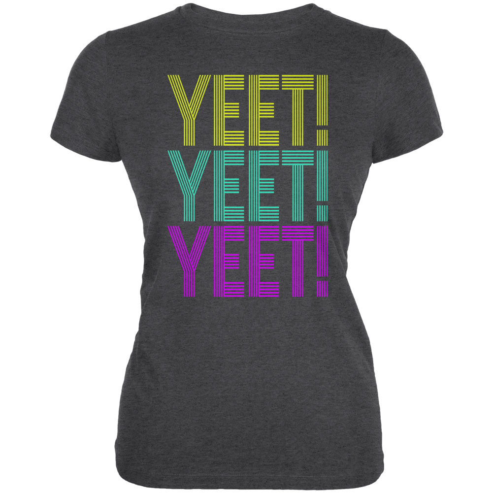 Retro Repeat Yeet 70s 90s Juniors Soft T Shirt Juniors T-Shirts Old Glory 2XL Dark Heather
