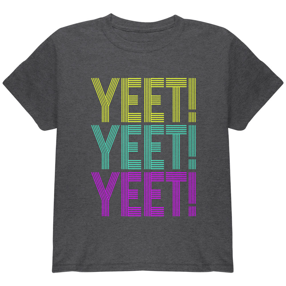 Retro Repeat Yeet 70s 90s Youth T Shirt Youth T-Shirts Old Glory YLG Dark Heather