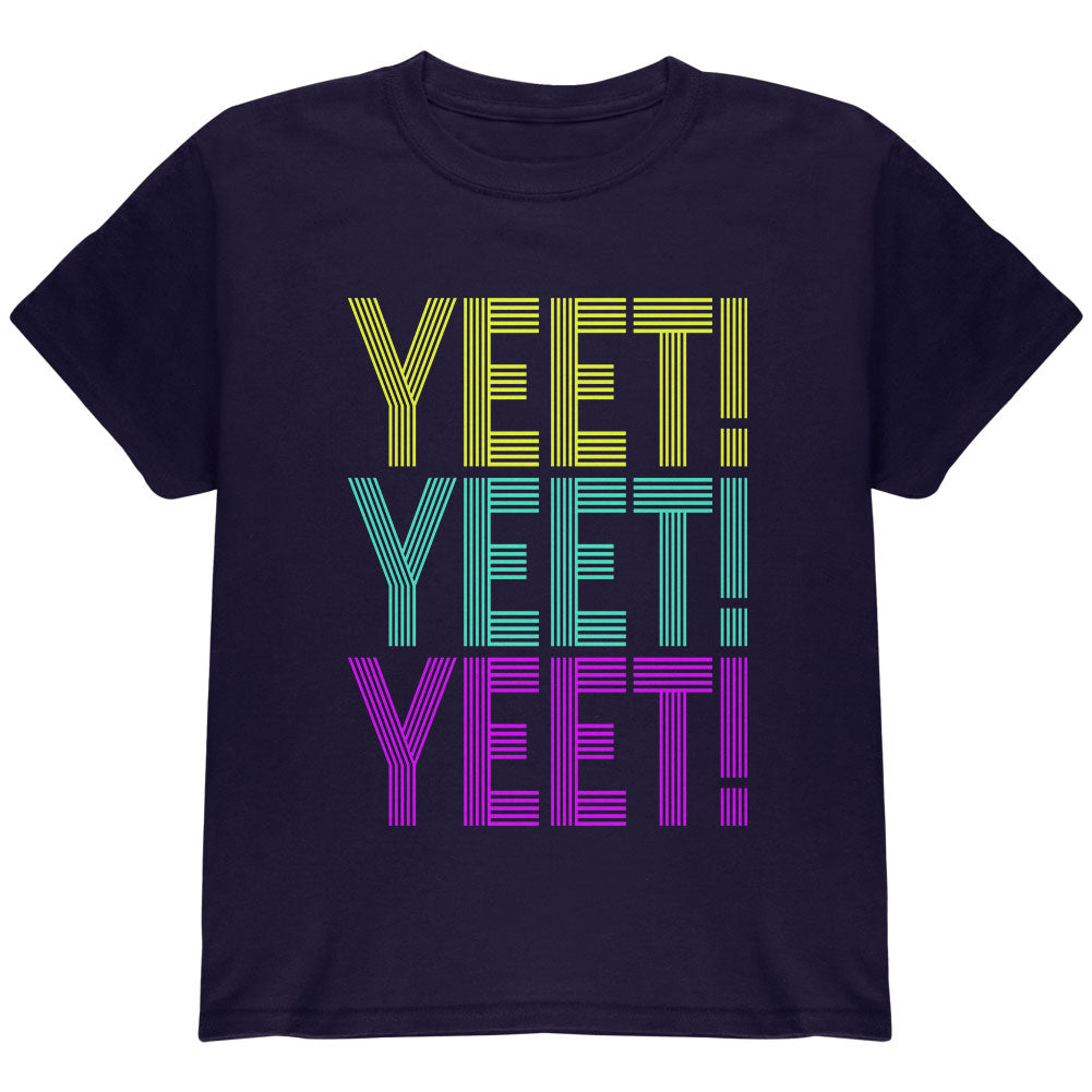 Retro Repeat Yeet 70s 90s Youth T Shirt Youth T-Shirts Old Glory YLG Navy