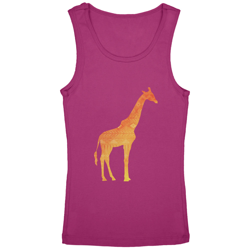African Spirit Animal Giraffe Youth Girls Tank Top Youth Tank Tops Old Glory YLG Bright Berry