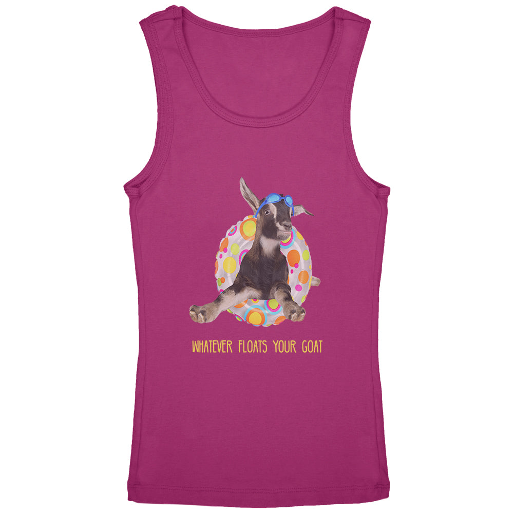 Whatever Floats your Goat Boat Youth Girls Tank Top Youth Tank Tops Old Glory YLG Bright Berry