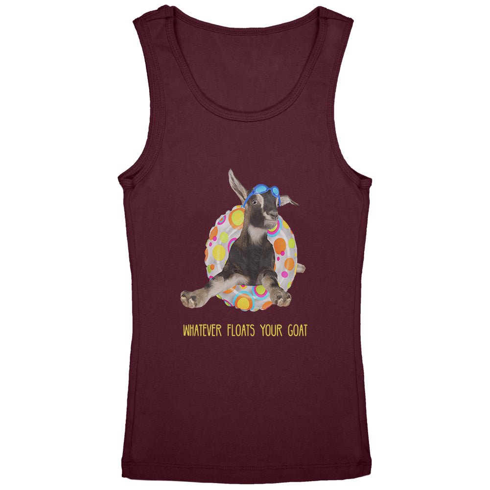 Whatever Floats your Goat Boat Youth Girls Tank Top Youth Tank Tops Old Glory YLG Burgundy